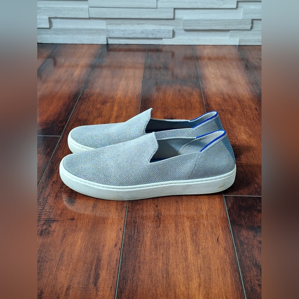 Rothy’s The Original Slip-On Sneaker Gray Knit Women’s Size 7.5 Casual Comfort - Picture 3 of 8